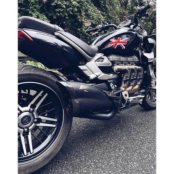 Pô Zard Rocket 3 Black Coating + Carbon Header Head Shield Kit