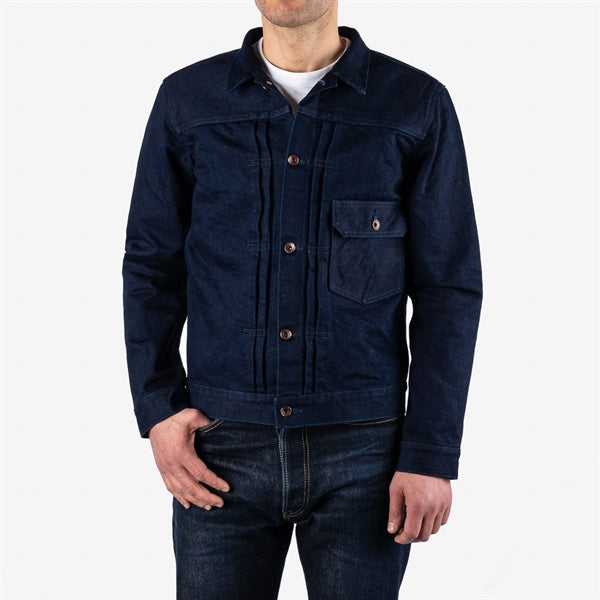 Iron Heart IHJ-140-IG 19oz Selvedge Denim Type I Jacket - Indigo/Grey