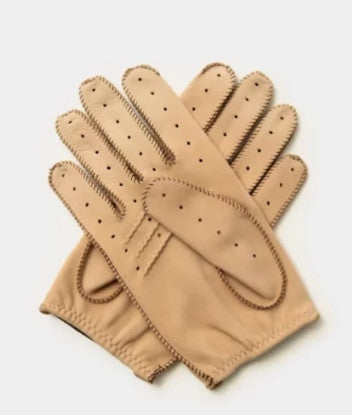 Cafe Triton Driving Gloves Suede Brown Nubuck