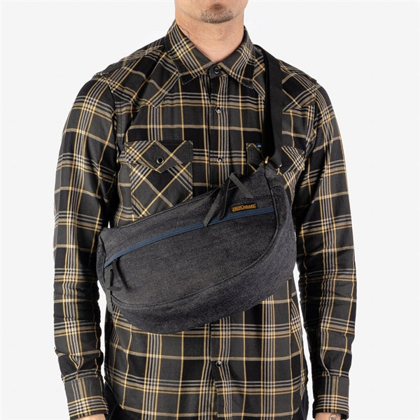 Iron Heart IHE-19-IND 21oz Selvedge Denim Small Shoulder Bag - Indigo