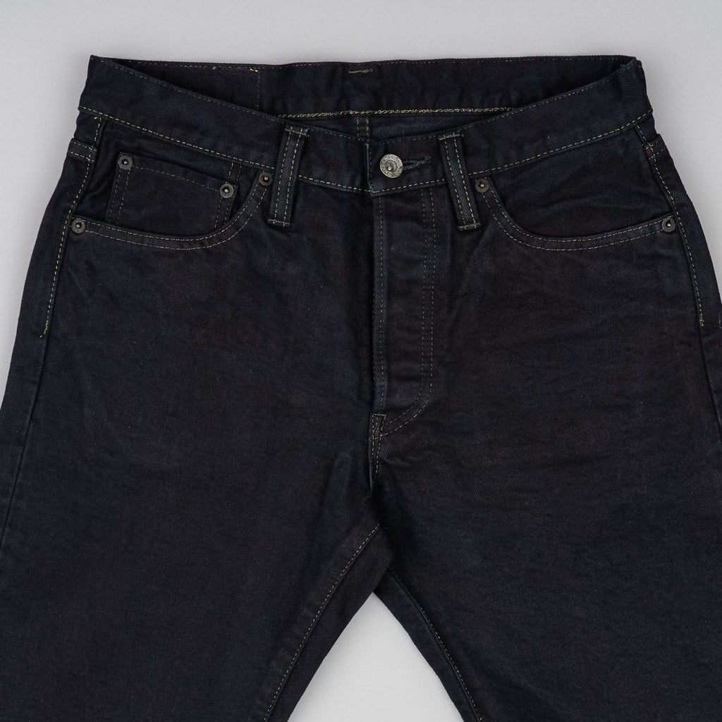 Iron Heart IH-634S-142OD 14oz Selvedge Denim Straight Cut Jeans - Indigo Overdyed Black