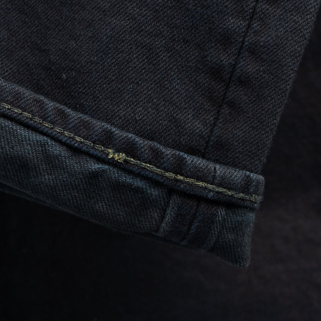 Iron Heart IH-634S-142OD 14oz Selvedge Denim Straight Cut Jeans - Indigo Overdyed Black
