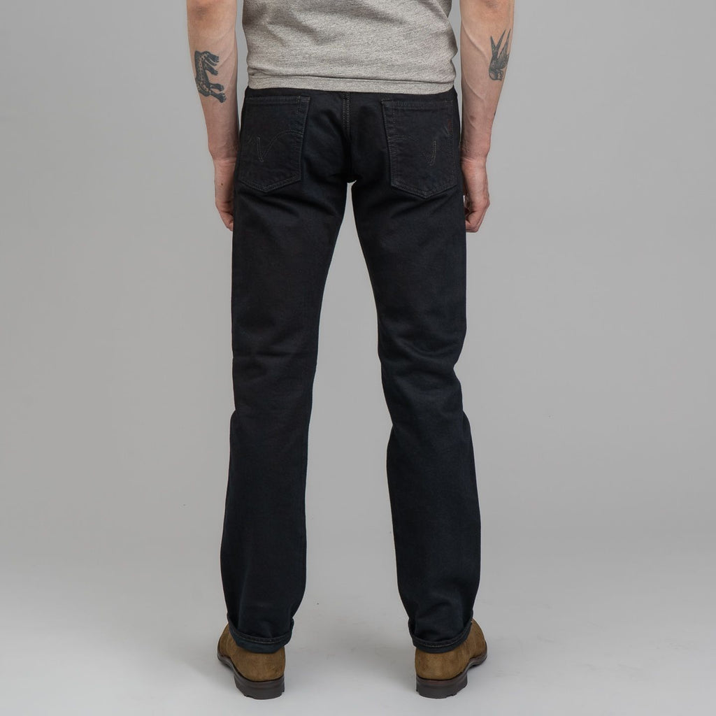 Iron Heart IH-634S-142OD 14oz Selvedge Denim Straight Cut Jeans - Indigo Overdyed Black