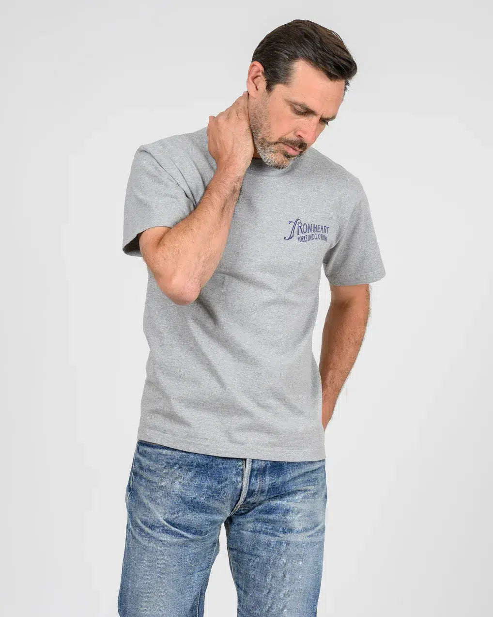 Iron Heart IHT-2501 7.5oz Printed Loopwheel Crew Neck T-Shirt
