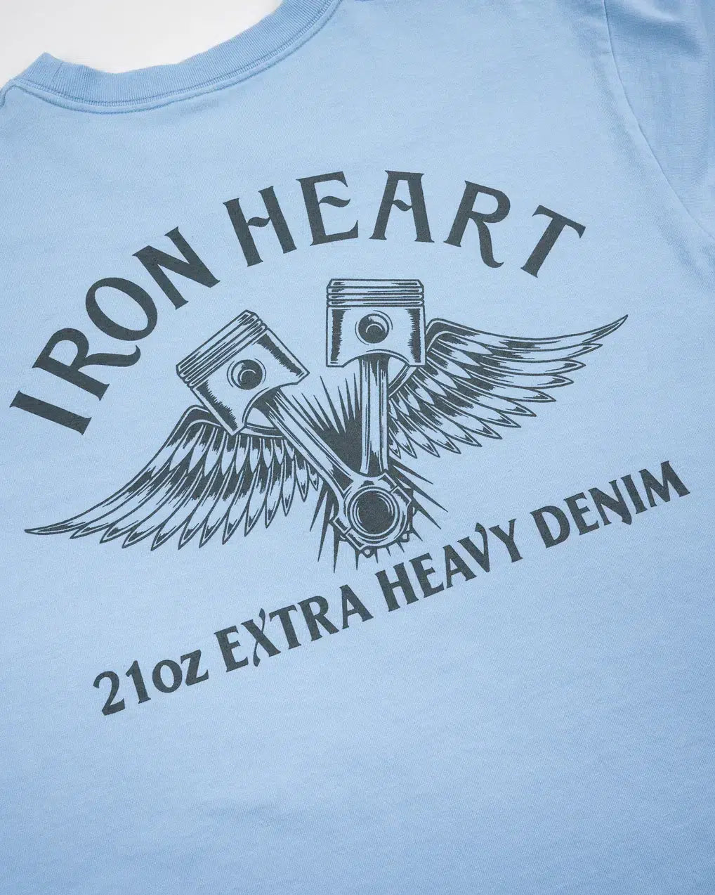 Iron Heart IHT-2502 7.5oz Printed Loopwheel Crew Neck T-Shirt