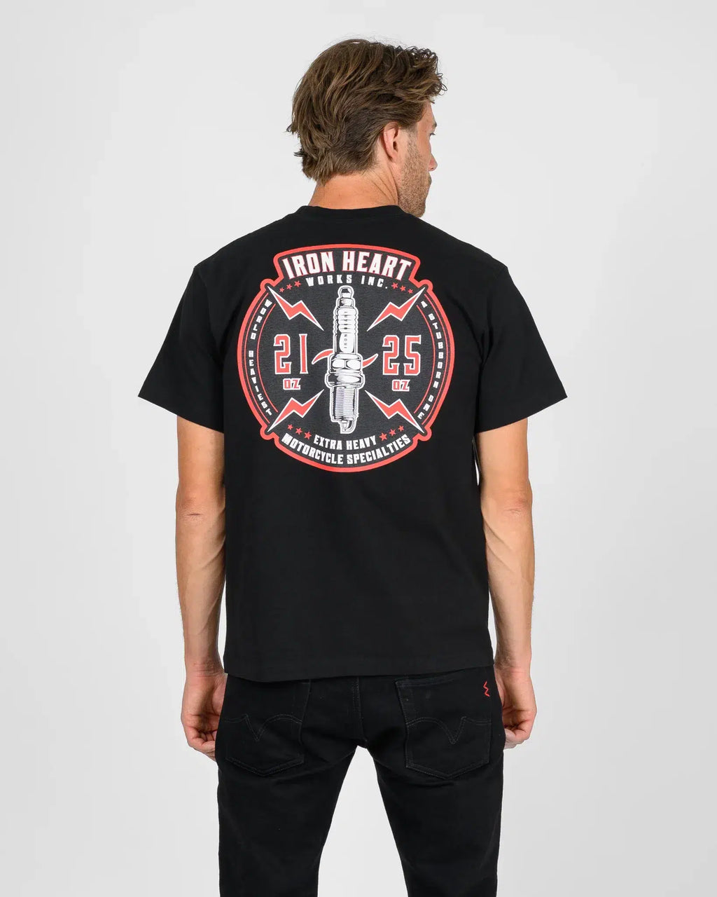 Iron Heart IHT-2503 7.5oz Printed Loopwheel Crew Neck T-Shirt