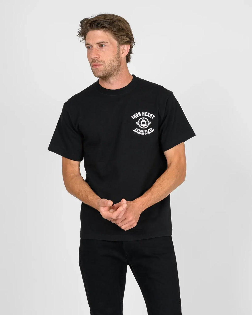 Iron Heart IHT-2503 7.5oz Printed Loopwheel Crew Neck T-Shirt