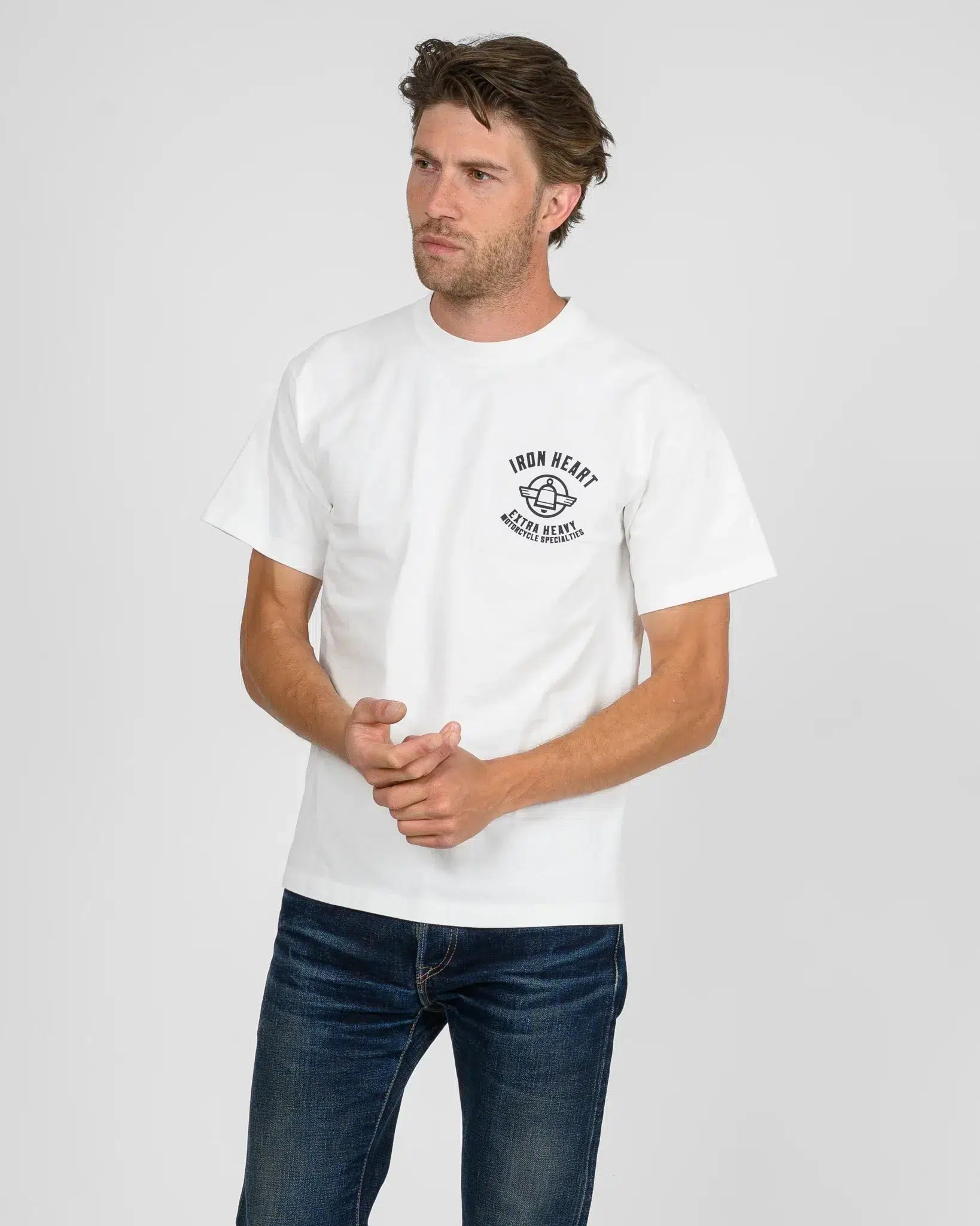 Iron Heart IHT-2503 7.5oz Printed Loopwheel Crew Neck T-Shirt