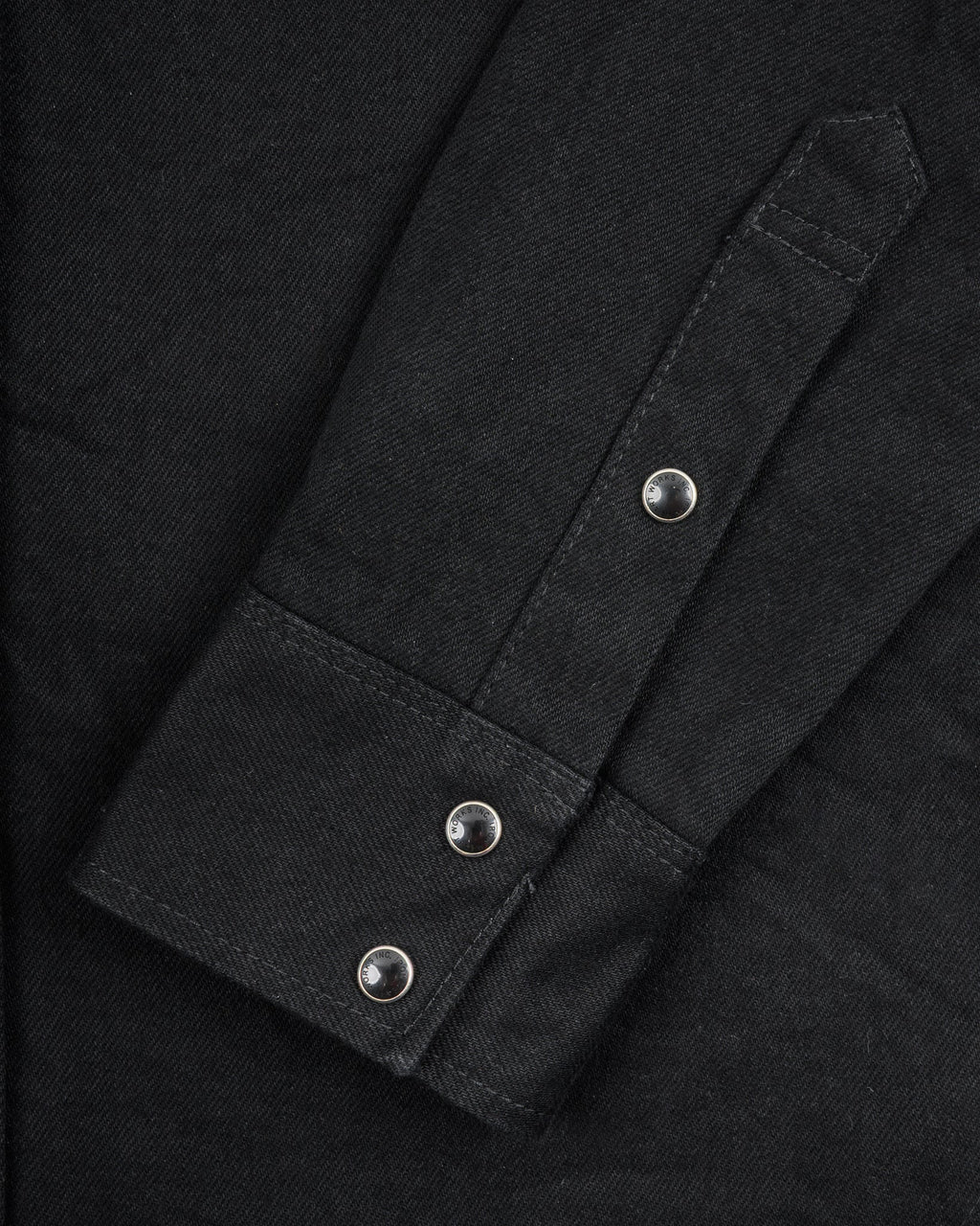 Iron Heart IHSH-295-BB 14oz Selvedge Denim Western Shirt Black/Black