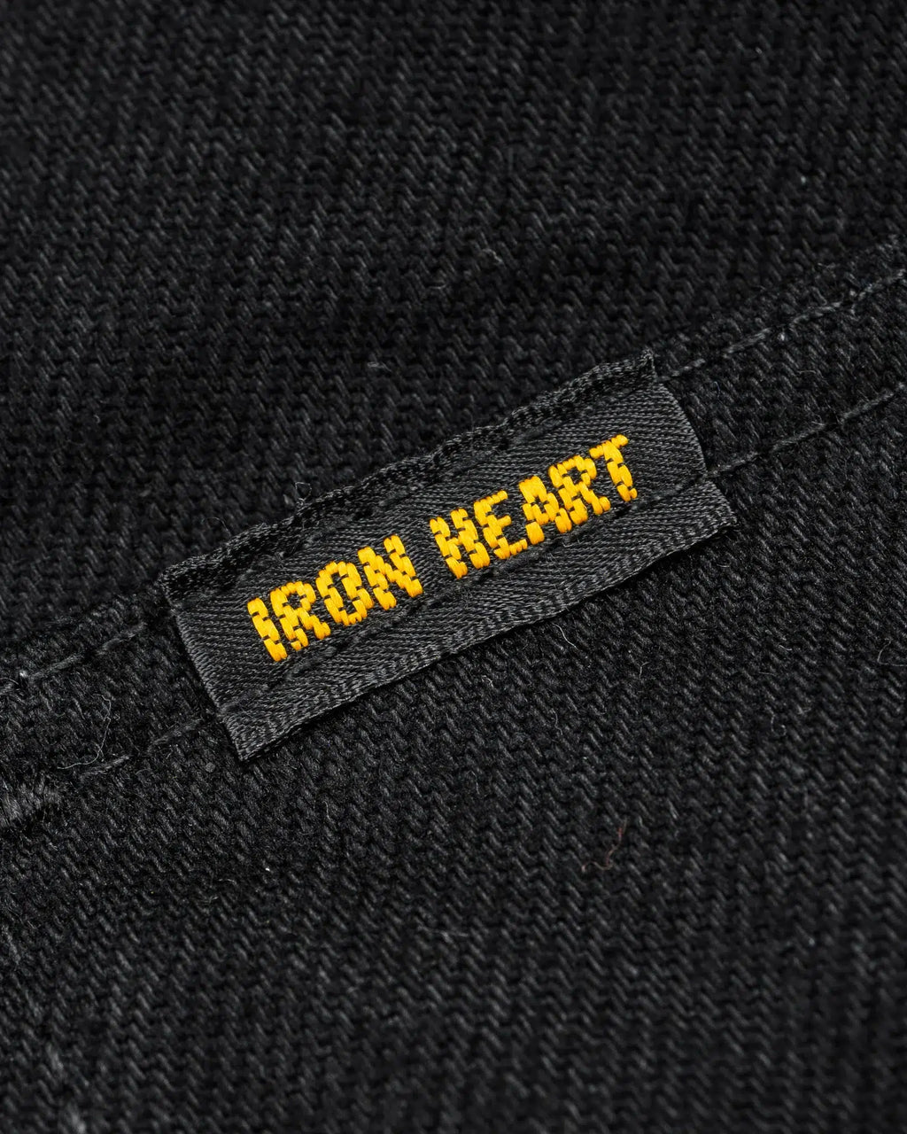 Iron Heart IHSH-295-BB 14oz Selvedge Denim Western Shirt Black/Black