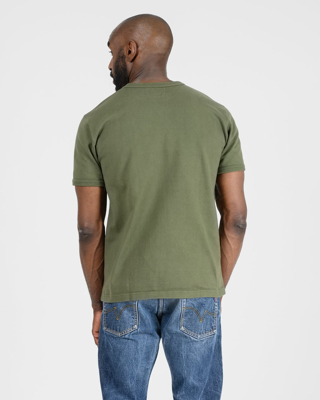 Iron Heart IHT-1600-OLV 11oz Crew Neck Short Sleeved T-Shirt