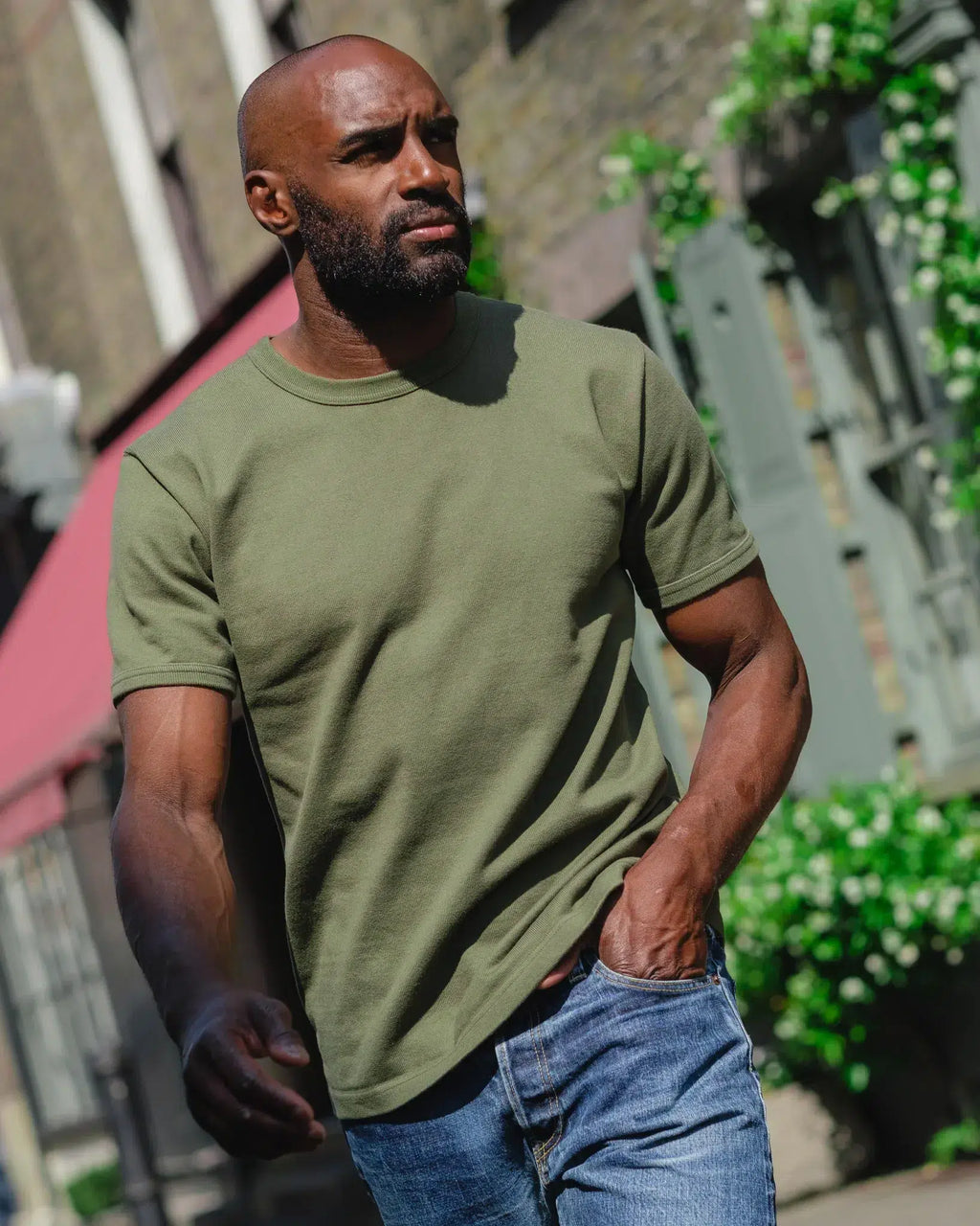 Iron Heart IHT-1600-OLV 11oz Crew Neck Short Sleeved T-Shirt
