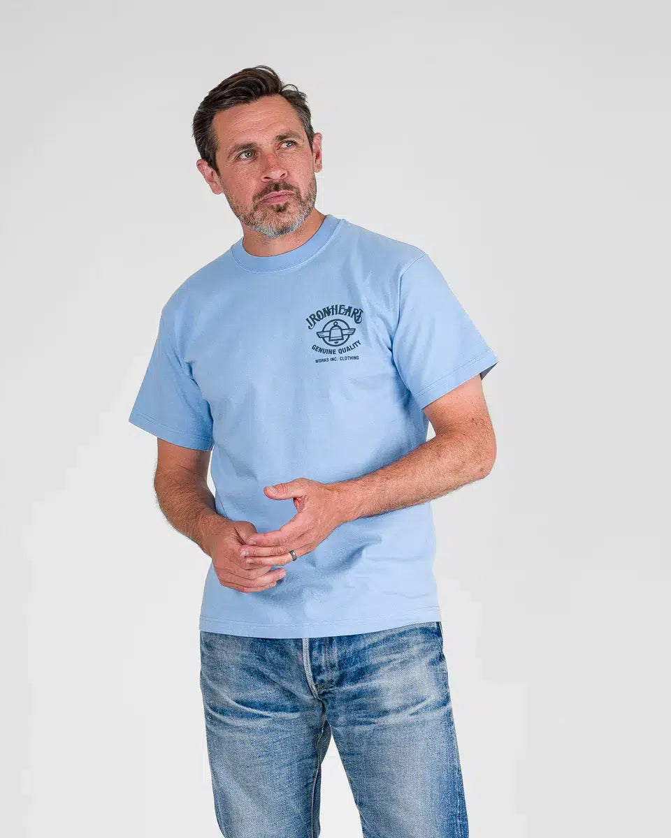 Iron Heart IHT-2502 7.5oz Printed Loopwheel Crew Neck T-Shirt