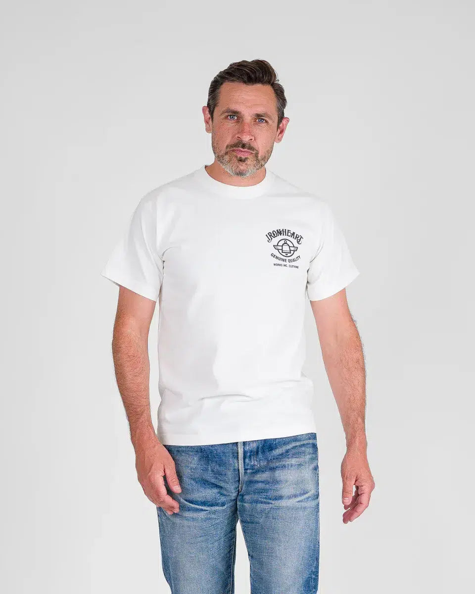Iron Heart IHT-2502 7.5oz Printed Loopwheel Crew Neck T-Shirt
