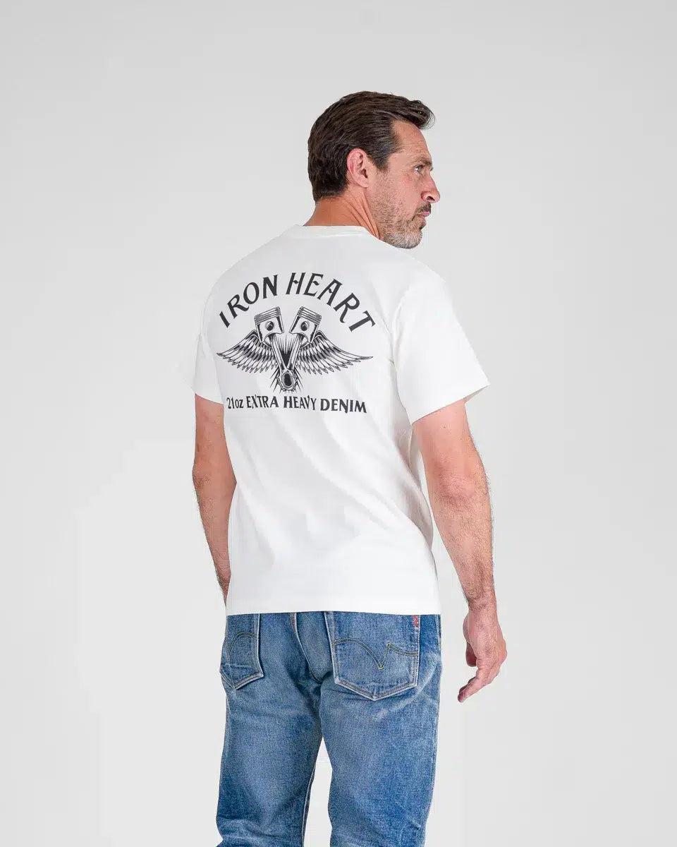 Iron Heart IHT-2502 7.5oz Printed Loopwheel Crew Neck T-Shirt