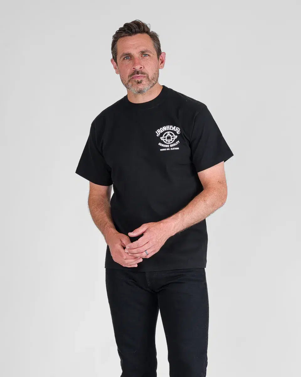 Iron Heart IHT-2502 7.5oz Printed Loopwheel Crew Neck T-Shirt