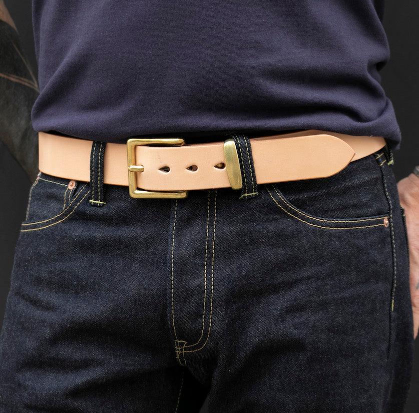 Iron Heart IHB-10-NAT Heavy Duty "Tochigi" Leather Belt