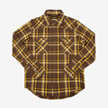 Iron Heart IHSH-372-BRN (FW23) Ultra Heavy Flannel Brown Crazy Check Western Shirt - Brown