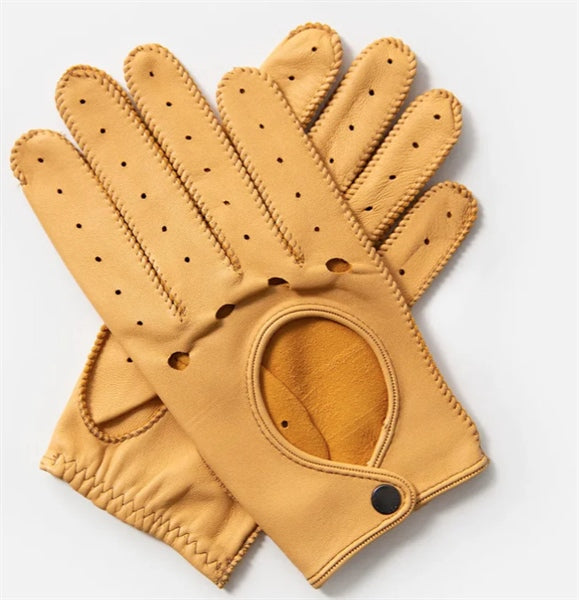 Cafe Triton Driving Gloves Targa Cream