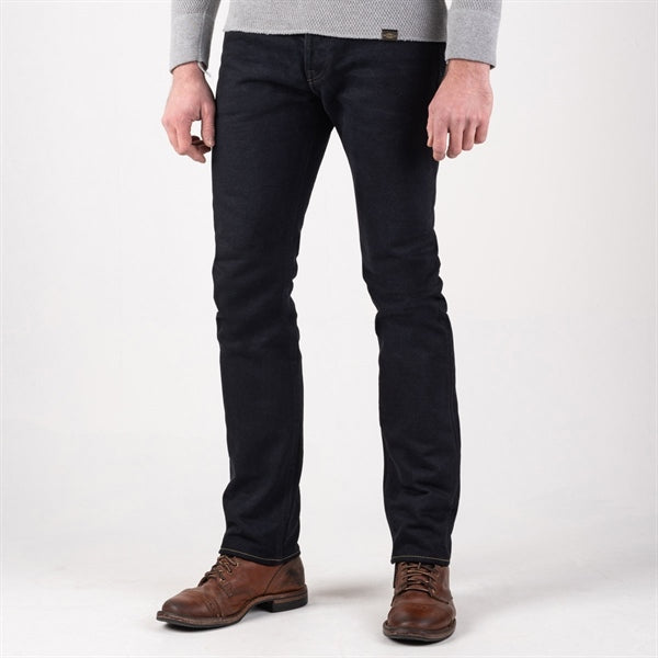Iron Heart IH-555S-21od 21oz Selvedge Denim Super Slim Cut Jeans - Indigo Overdyed Black