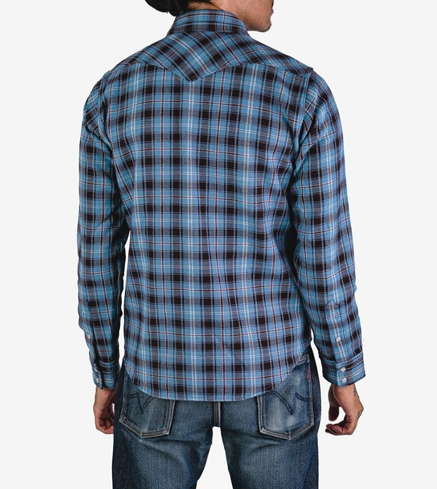 Iron Heart IHSH-333-WESTERN (FW22) Ultra Heavy Flannel Blanket Check Western Shirt