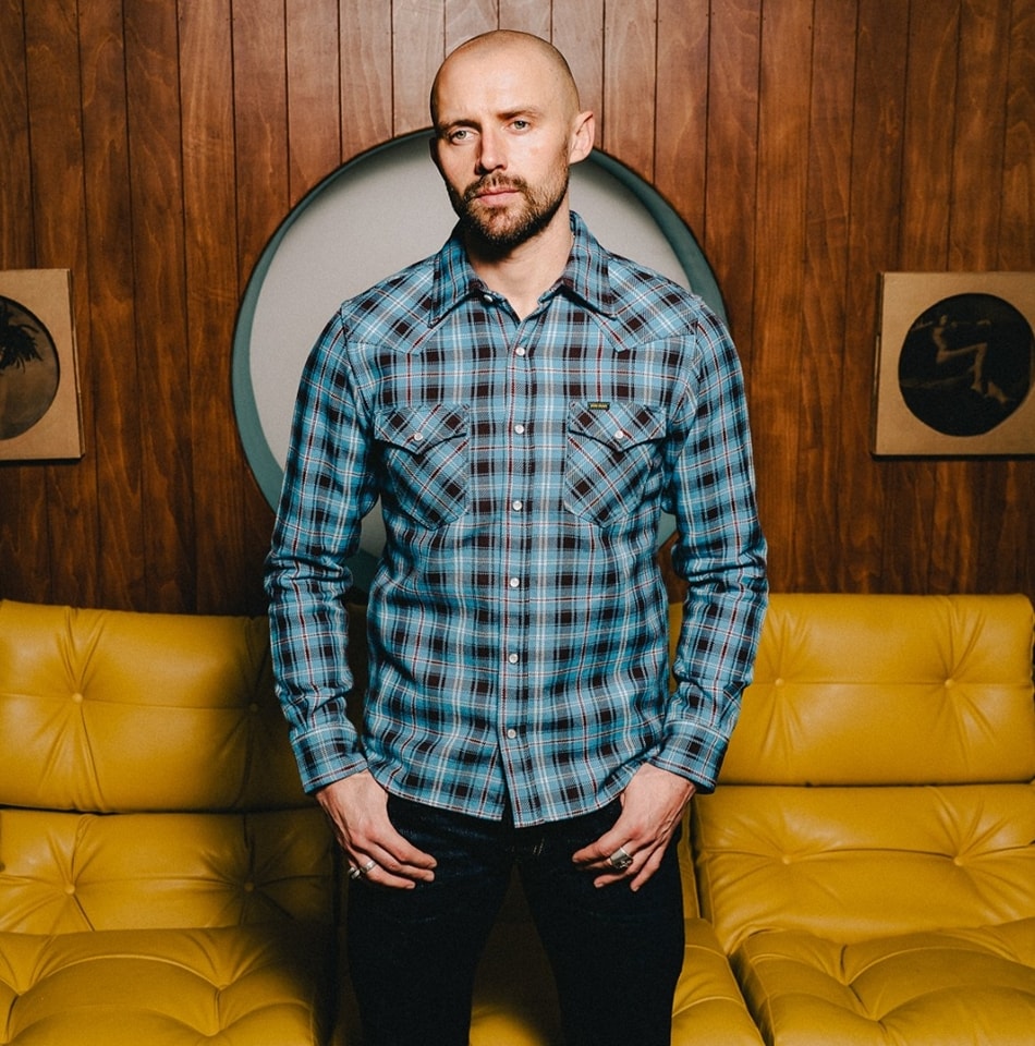 Iron Heart IHSH-333-WESTERN (FW22) Ultra Heavy Flannel Blanket Check Western Shirt