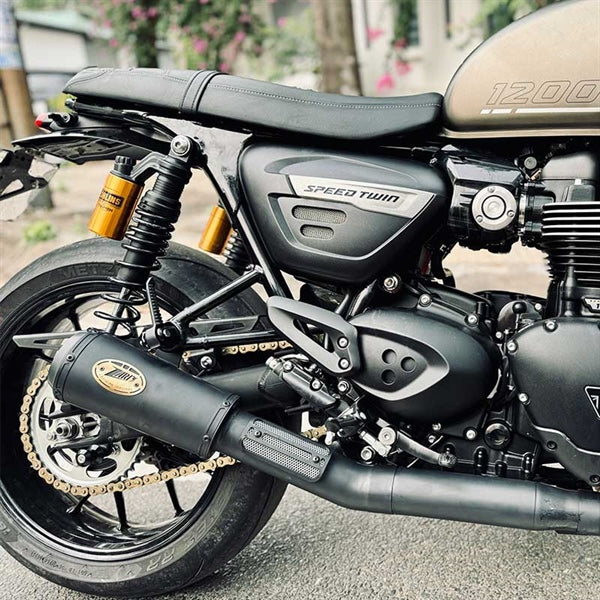 Pô Zard Full System 2>1 Black Coating + Carbon End Cap - Speed Twin 1200