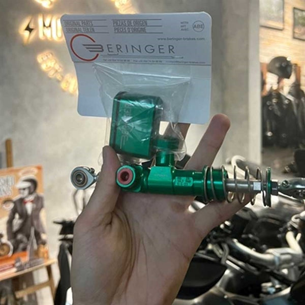 Beringer rear brake caliper with green oil reservoir