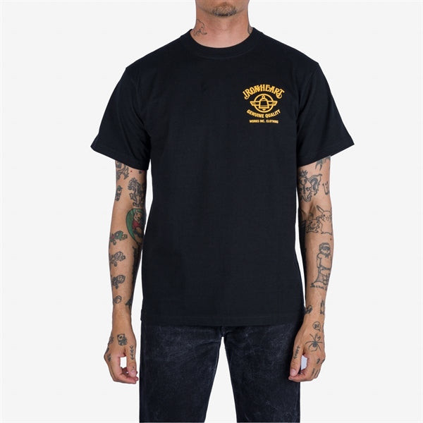 Iron Heart IHT-2403 7.5oz Printed Loopwheel Crew Neck T-Shirt