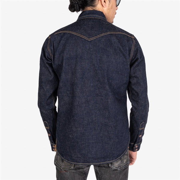 Iron Heart IHSH-292-IND 18oz Vintage Selvedge Denim CPO Shirt - Indigo