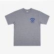 Iron Heart IHT-2403-GRY 7.5oz Printed Loopwheel Crew Neck T-Shirt - Gray
