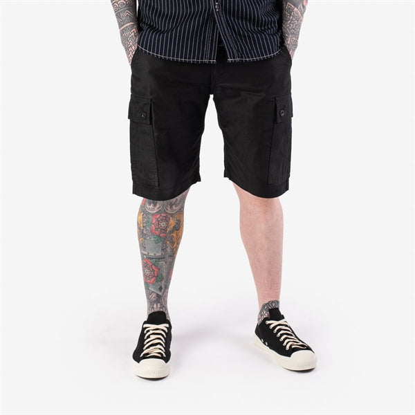 Iron Heart IH-726-BLK 7.4oz Cotton Whipcord Camp Shorts