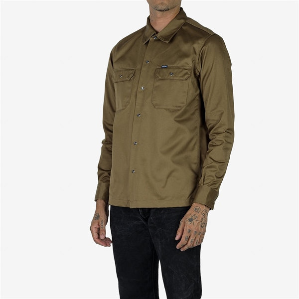 Iron Heart IHSH-383-BRN-BEI-NP (SS24) 9oz T/C Mechanic Shirt-(No Print)