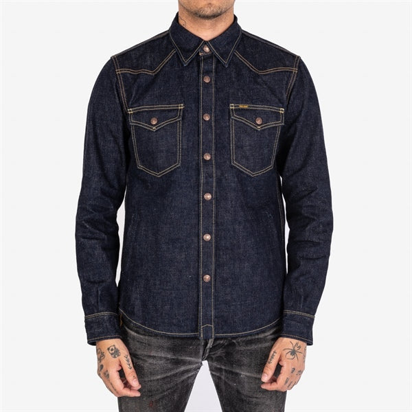 Iron Heart IHSH-292-IND 18oz Vintage Selvedge Denim CPO Shirt - Indigo