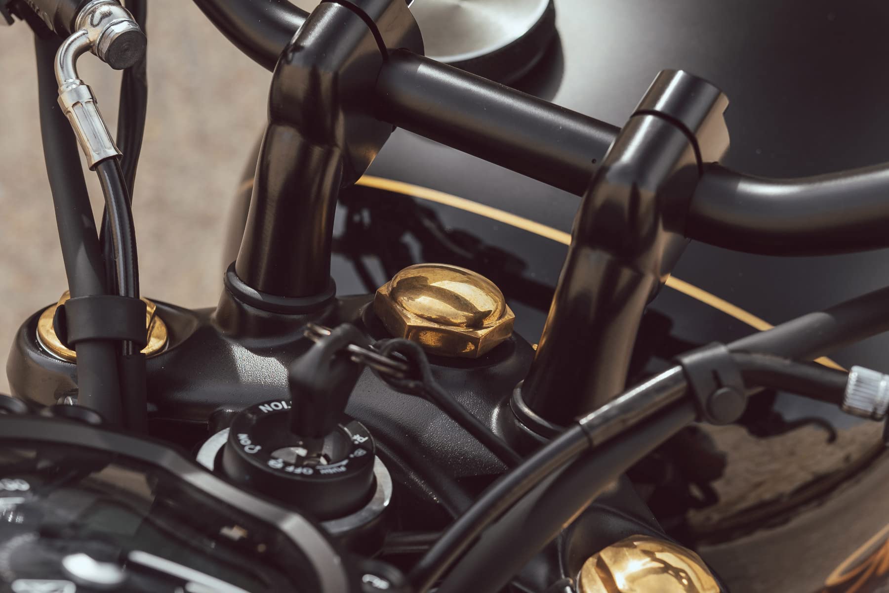 Motone THE BOSS MK.II Steering Stem Nut - Brass - MMU068