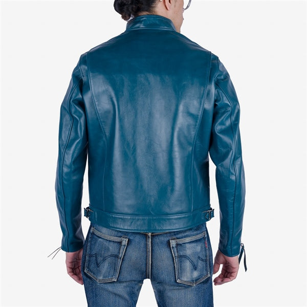 Iron Heart IHJ-128-BLU (FW23) Japanese Horsehide Double Motorcycle Jacket