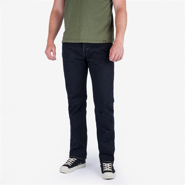 Iron Heart IH-888S-SLBod 16oz Slubby Selvedge Denim Relaxed Tapered Cut Jeans - Indigo Overdyed