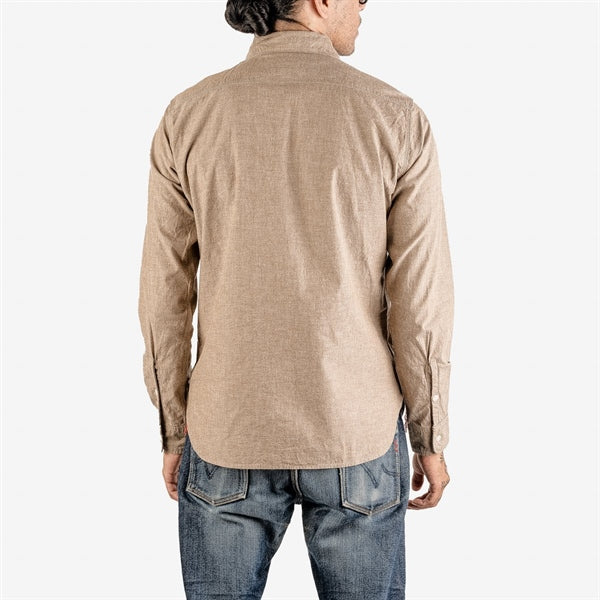 Iron Heart IHSH-344-KHA 10oz Selvedge Chambray Work Shirt