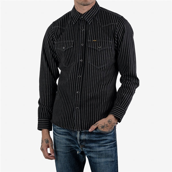 Iron Heart IHSH-62-IND-BLK 12oz Wabash Western Shirt
