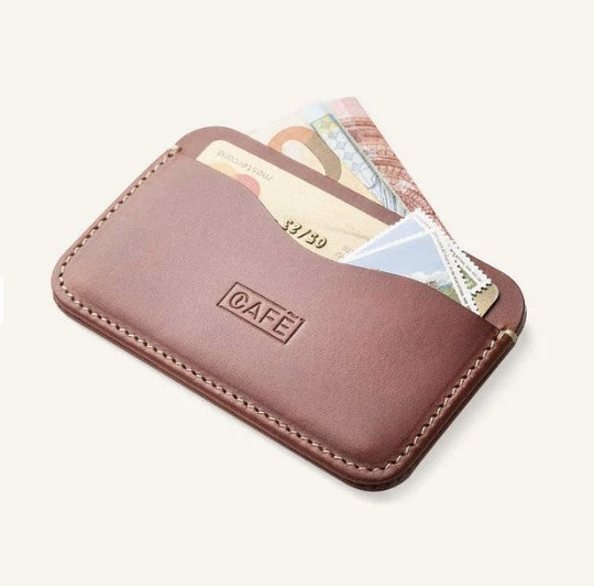 Cafe Leather Card Holder Panama - Roasted (Nâu)