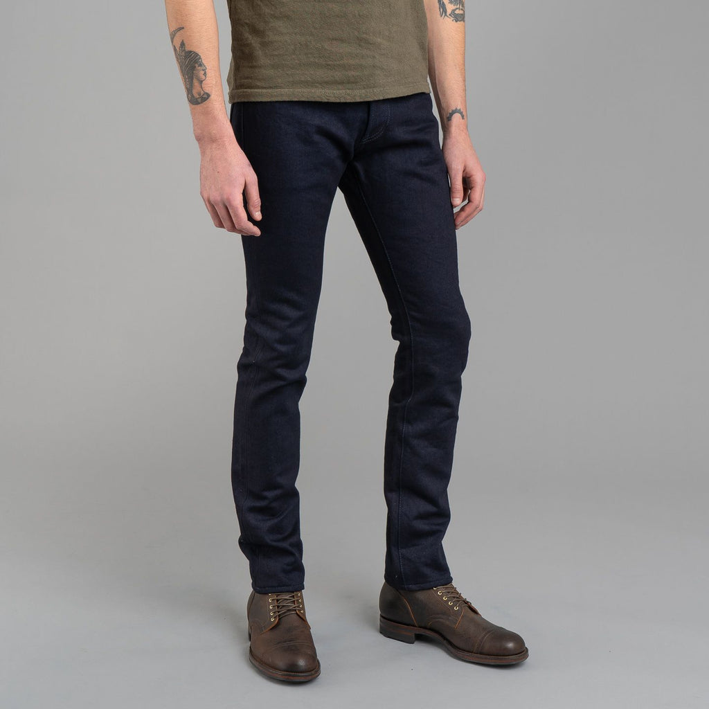 Iron Heart IH-555S-142ii 14oz Selvedge Denim Super Slim Cut Jeans - Indigo/Indigo