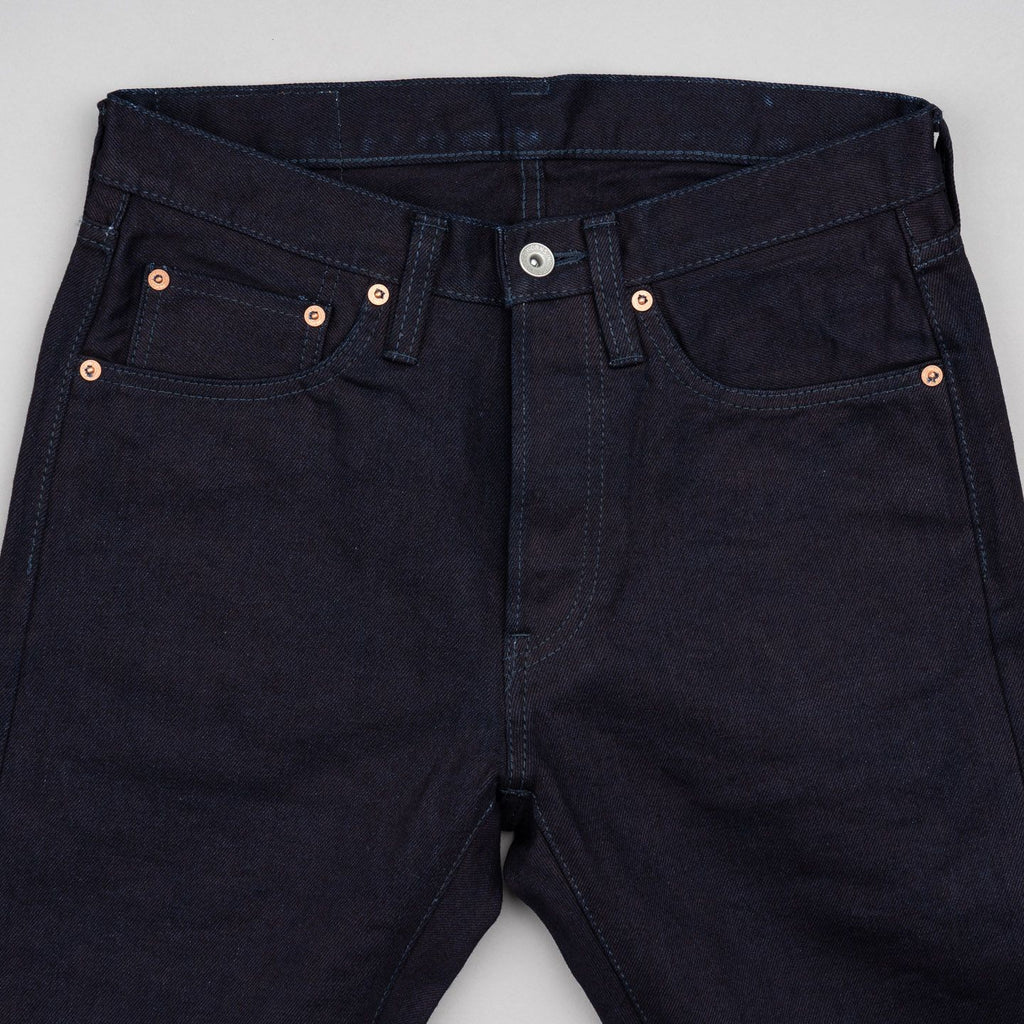 Iron Heart IH-555S-142ii 14oz Selvedge Denim Super Slim Cut Jeans - Indigo/Indigo
