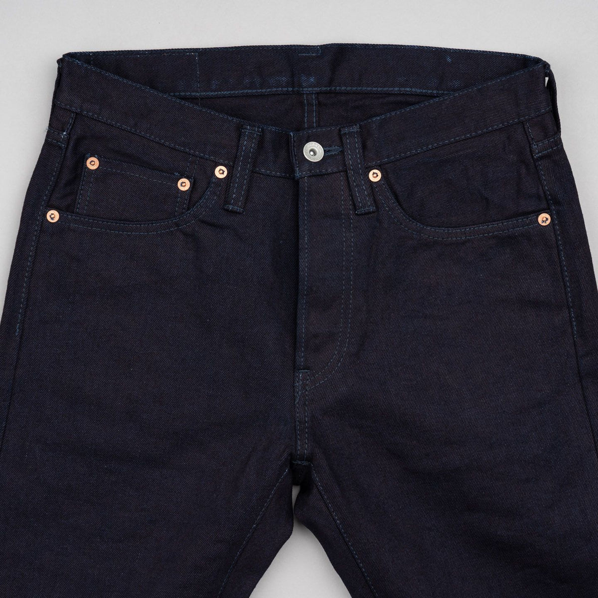 Iron Heart IH-555S-142ii 14oz Selvedge Denim Super Slim Cut Jeans - Indigo/Indigo
