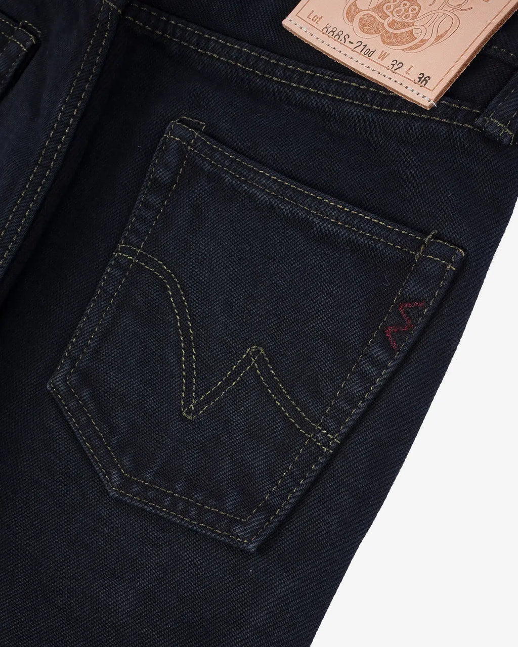 Iron Heart IH-888S-21od 21oz Selvedge Denim Medium/High Rise Tapered Cut Jeans - Indigo Overdyed Black