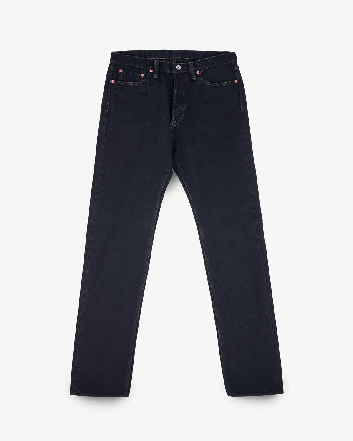 Iron Heart IH-888S-21od 21oz Selvedge Denim Medium/High Rise Tapered Cut Jeans - Indigo Overdyed Black