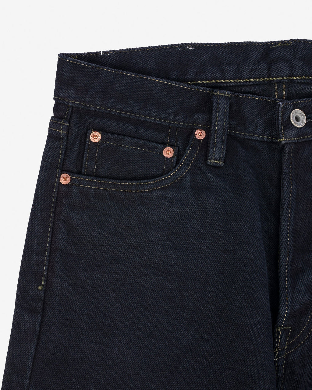Iron Heart IH-888S-21od 21oz Selvedge Denim Medium/High Rise Tapered Cut Jeans - Indigo Overdyed Black