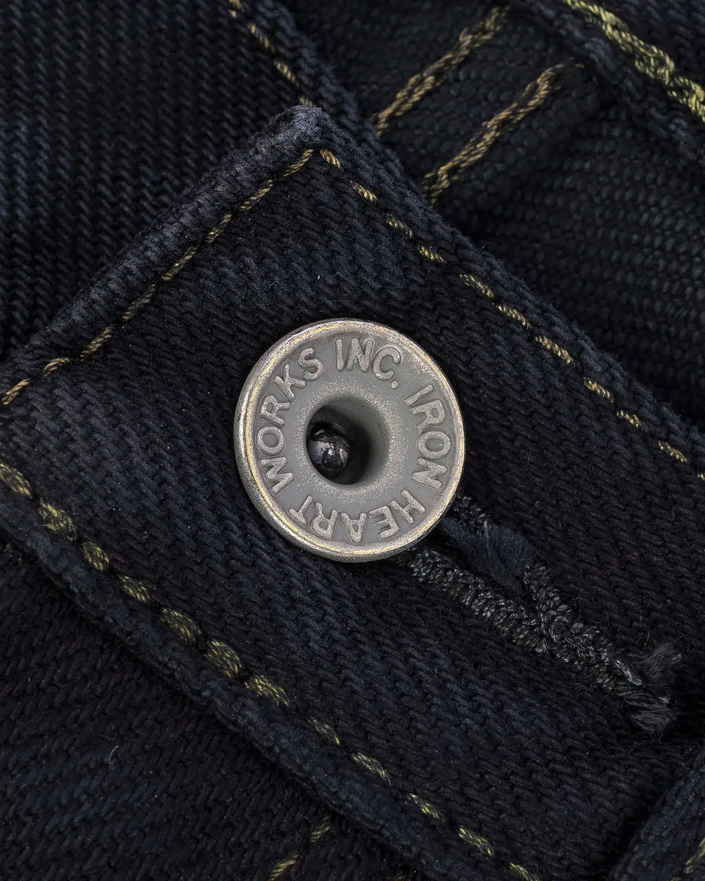 Iron Heart IH-888S-21od 21oz Selvedge Denim Medium/High Rise Tapered Cut Jeans - Indigo Overdyed Black