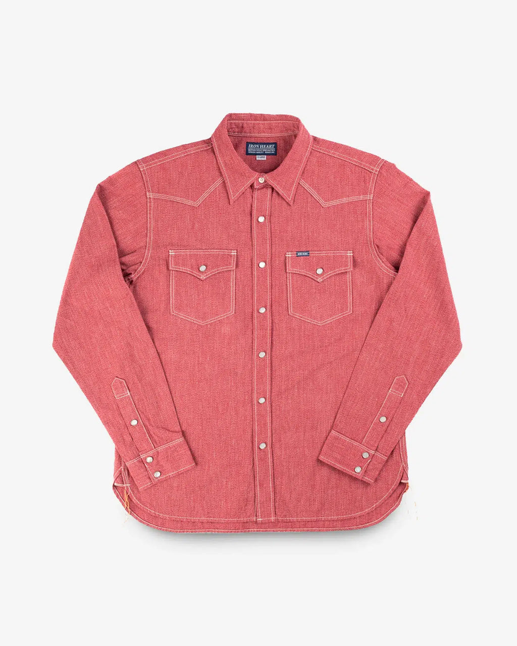 Iron Heart IHSH-289 Mock Twist Selvedge Chambray Western Shirt