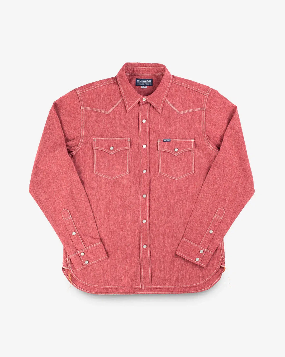 Iron Heart IHSH-289 Mock Twist Selvedge Chambray Western Shirt