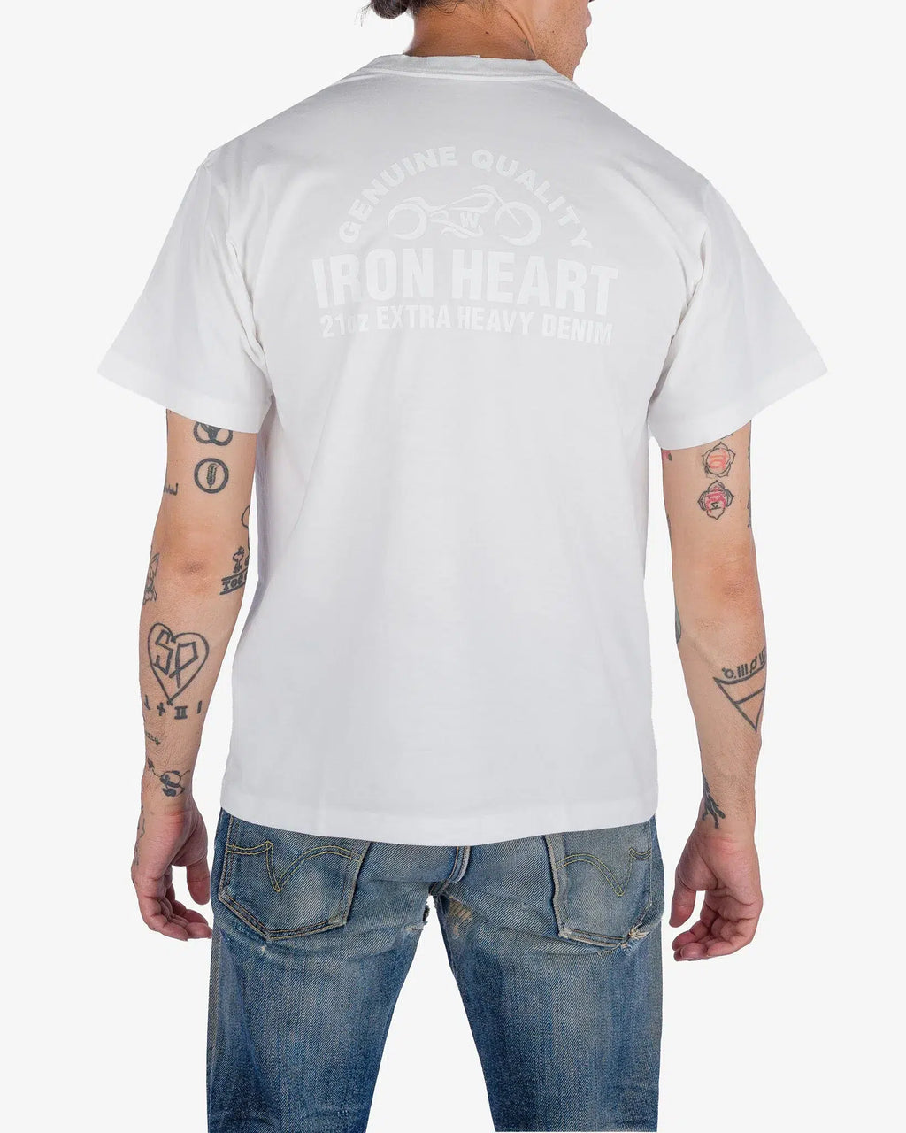 Iron Heart IHT-2401 7.5oz Printed Loopwheel Crew Neck T-Shirt